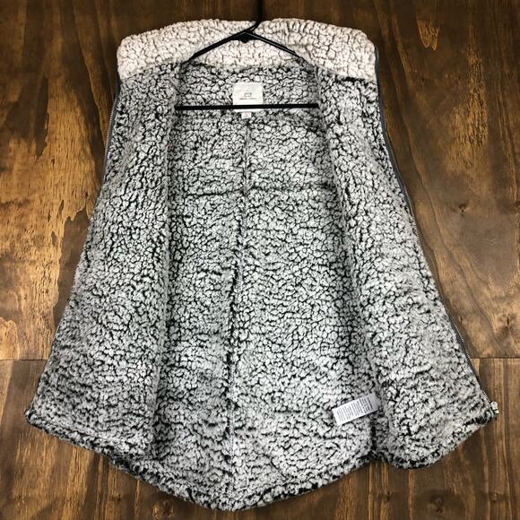 Thread & Supply Womens Vest Charcoal Fleece Sherpa Sleeveless Full Zip XS - Picture 8 of 10
